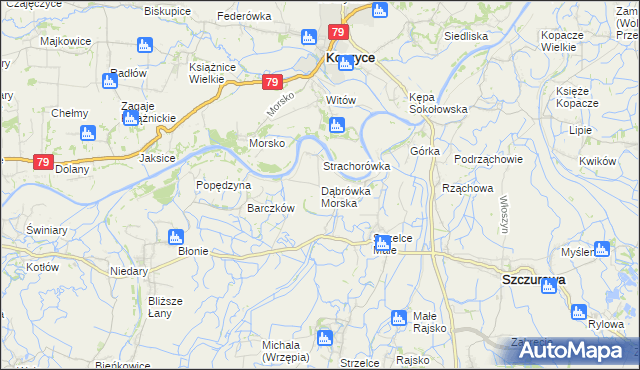 mapa Dąbrówka Morska, Dąbrówka Morska na mapie Targeo