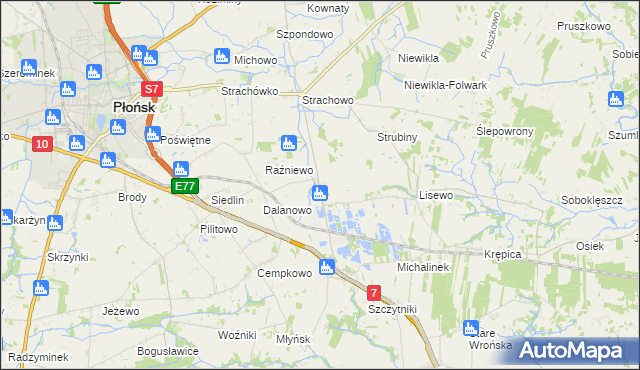 mapa Dalanówek, Dalanówek na mapie Targeo