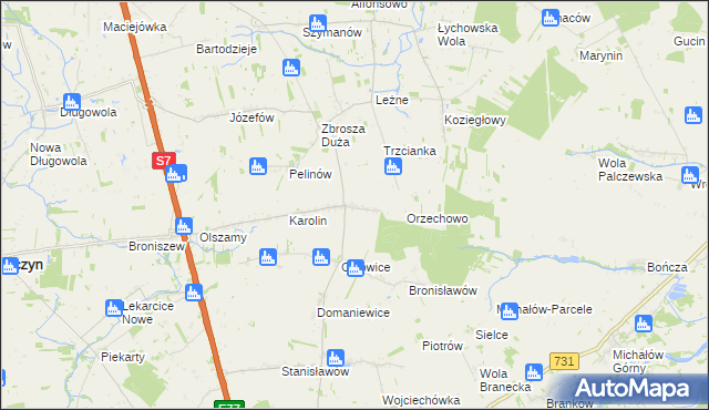 mapa Daltrozów, Daltrozów na mapie Targeo