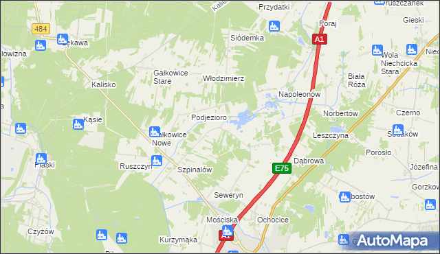 mapa Danielów, Danielów na mapie Targeo