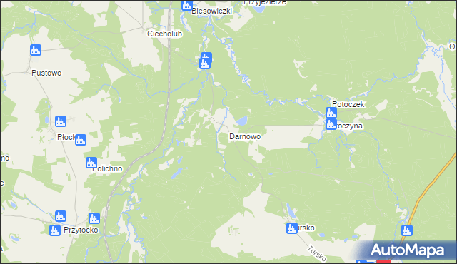 mapa Darnowo gmina Kępice, Darnowo gmina Kępice na mapie Targeo