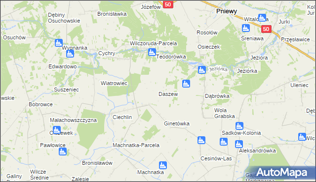 mapa Daszew, Daszew na mapie Targeo