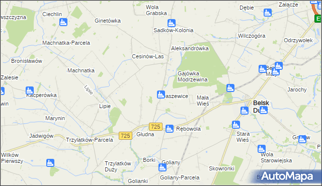 mapa Daszewice gmina Belsk Duży, Daszewice gmina Belsk Duży na mapie Targeo