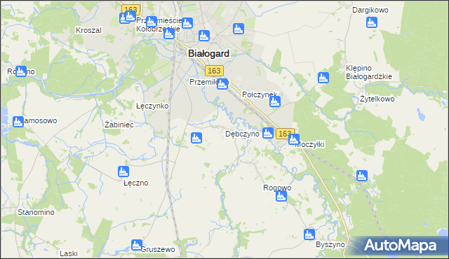 mapa Dębczyno, Dębczyno na mapie Targeo