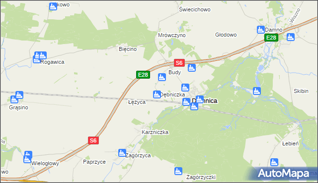 mapa Dębniczka, Dębniczka na mapie Targeo