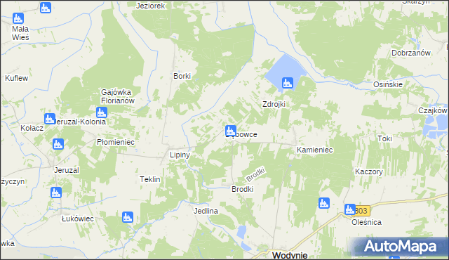 mapa Dębowce, Dębowce na mapie Targeo