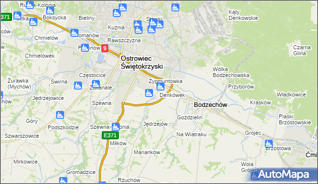 mapa Denkówek, Denkówek na mapie Targeo