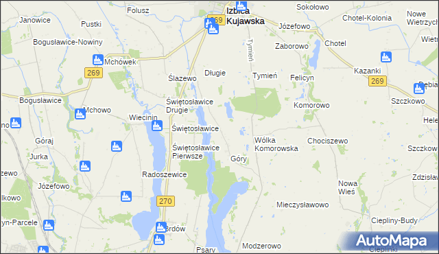 mapa Długie Parcele, Długie Parcele na mapie Targeo