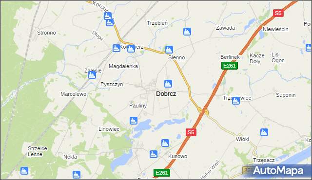 mapa Dobrcz, Dobrcz na mapie Targeo