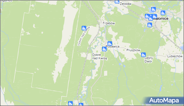 mapa Dobre nad Kwisą, Dobre nad Kwisą na mapie Targeo