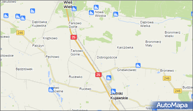 mapa Dobrogościce, Dobrogościce na mapie Targeo