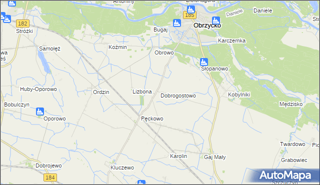 mapa Dobrogostowo, Dobrogostowo na mapie Targeo