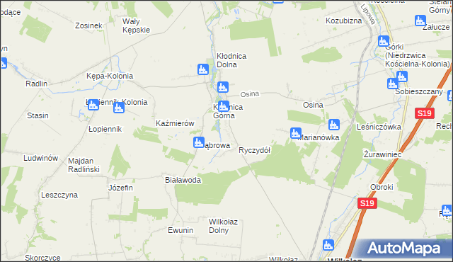 mapa Dobrowola gmina Borzechów, Dobrowola gmina Borzechów na mapie Targeo