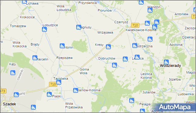 mapa Dobruchów, Dobruchów na mapie Targeo