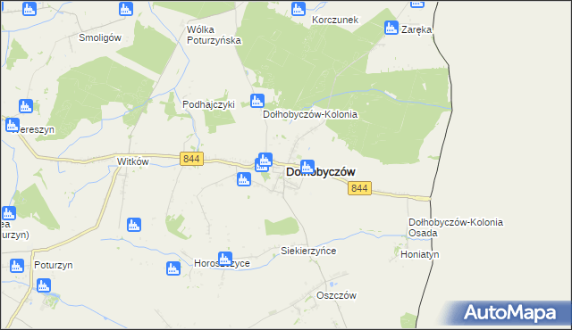 mapa Dołhobyczów, Dołhobyczów na mapie Targeo