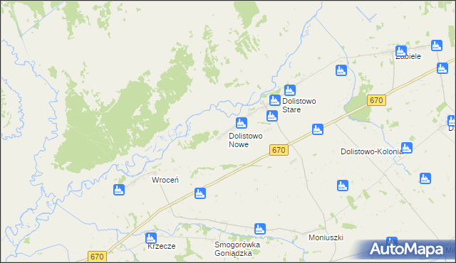 mapa Dolistowo Nowe, Dolistowo Nowe na mapie Targeo