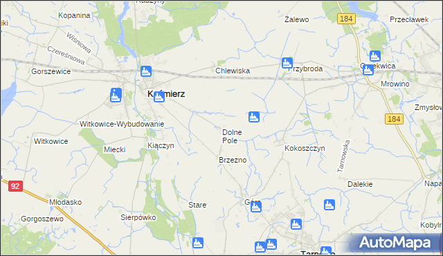 mapa Dolne Pole gmina Kaźmierz, Dolne Pole gmina Kaźmierz na mapie Targeo