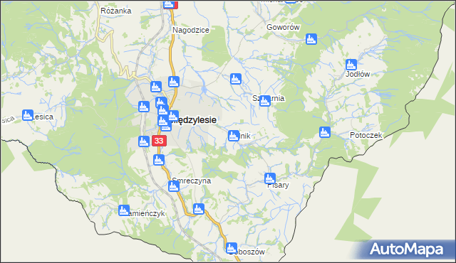 mapa Dolnik gmina Międzylesie, Dolnik gmina Międzylesie na mapie Targeo