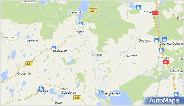 mapa Dolsko gmina Moryń, Dolsko gmina Moryń na mapie Targeo