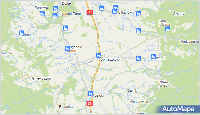 mapa Domaszków gmina Międzylesie, Domaszków gmina Międzylesie na mapie Targeo