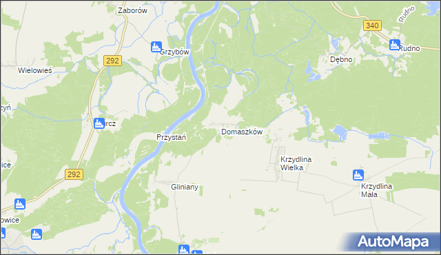 mapa Domaszków gmina Wołów, Domaszków gmina Wołów na mapie Targeo