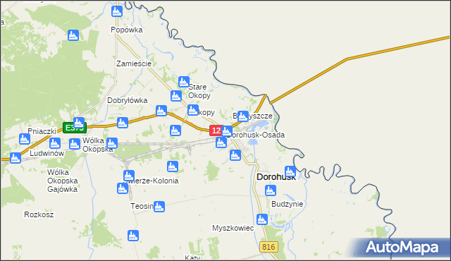 mapa Dorohusk-Osada, Dorohusk-Osada na mapie Targeo