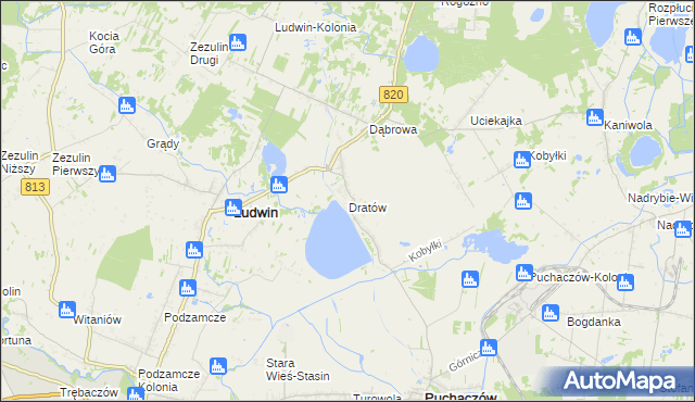 mapa Dratów, Dratów na mapie Targeo