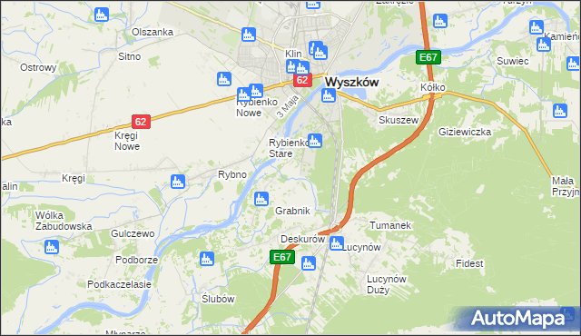 mapa Drogoszewo gmina Wyszków, Drogoszewo gmina Wyszków na mapie Targeo