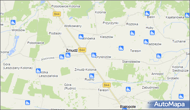 mapa Dryszczów, Dryszczów na mapie Targeo