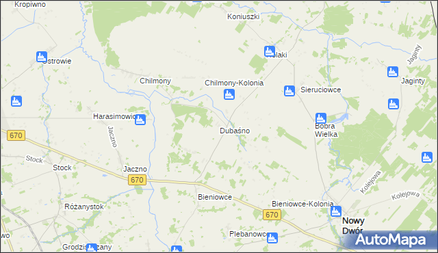 mapa Dubaśno, Dubaśno na mapie Targeo