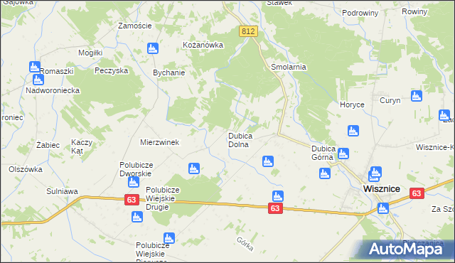 mapa Dubica Dolna, Dubica Dolna na mapie Targeo