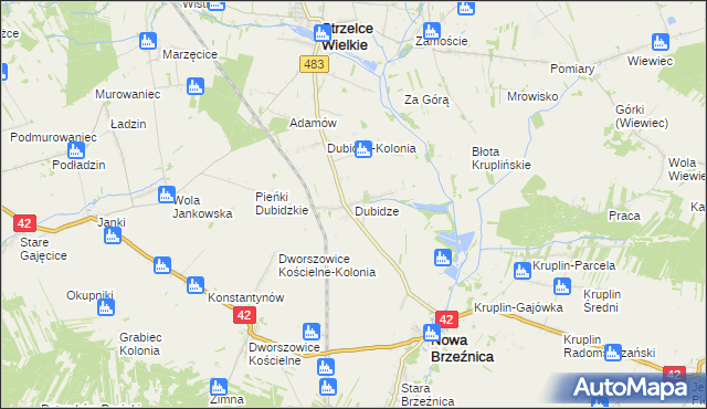 mapa Dubidze, Dubidze na mapie Targeo