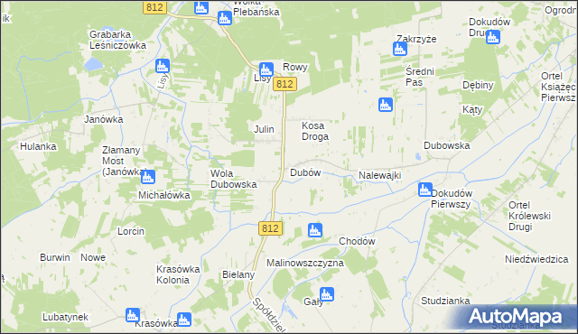 mapa Dubów, Dubów na mapie Targeo
