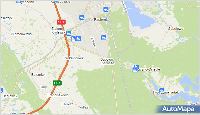 mapa Dubowo Pierwsze, Dubowo Pierwsze na mapie Targeo