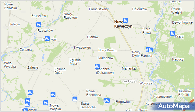 mapa Dukaczew, Dukaczew na mapie Targeo