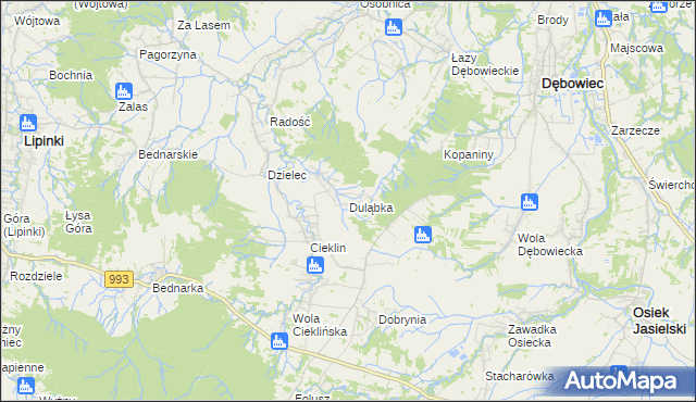 mapa Duląbka, Duląbka na mapie Targeo
