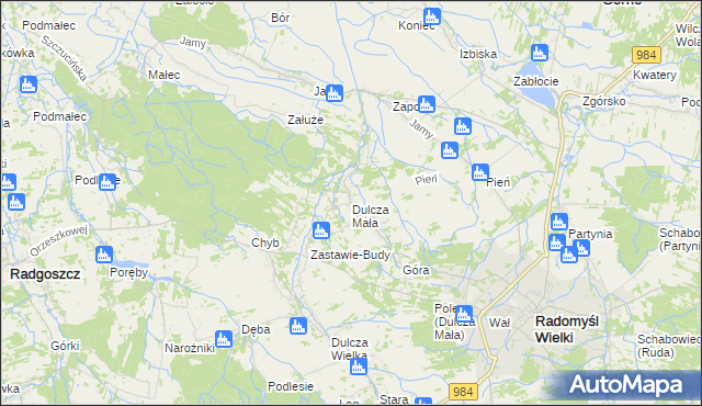 mapa Dulcza Mała, Dulcza Mała na mapie Targeo