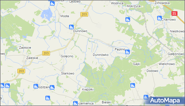 mapa Duninówko, Duninówko na mapie Targeo