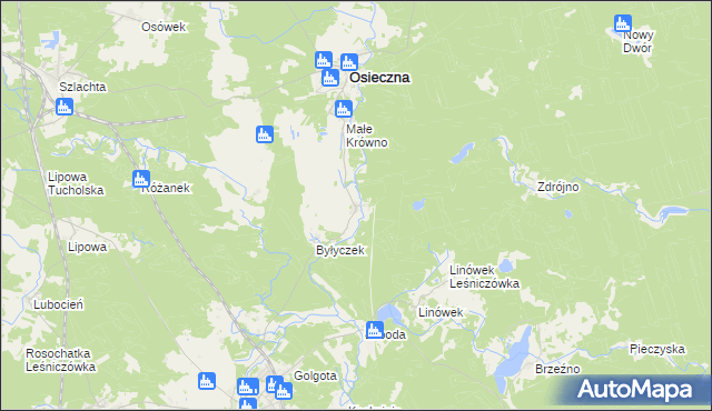 mapa Duże Krówno, Duże Krówno na mapie Targeo