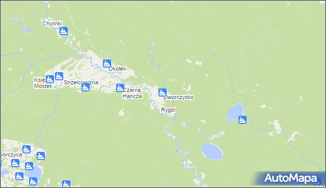 mapa Dworczysko gmina Giby, Dworczysko gmina Giby na mapie Targeo