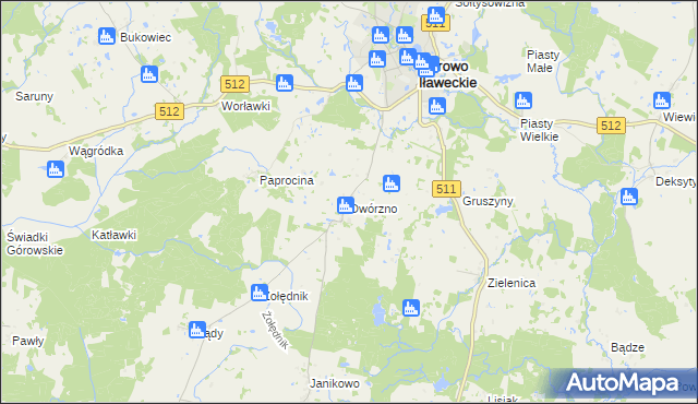 mapa Dwórzno gmina Górowo Iławeckie, Dwórzno gmina Górowo Iławeckie na mapie Targeo