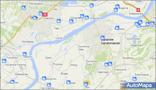 mapa Dymitrów Mały, Dymitrów Mały na mapie Targeo