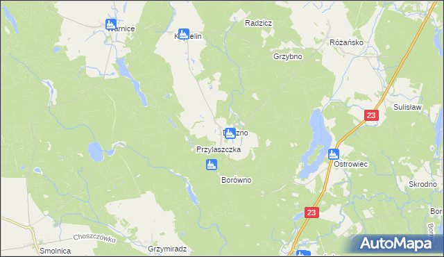 mapa Dyszno, Dyszno na mapie Targeo