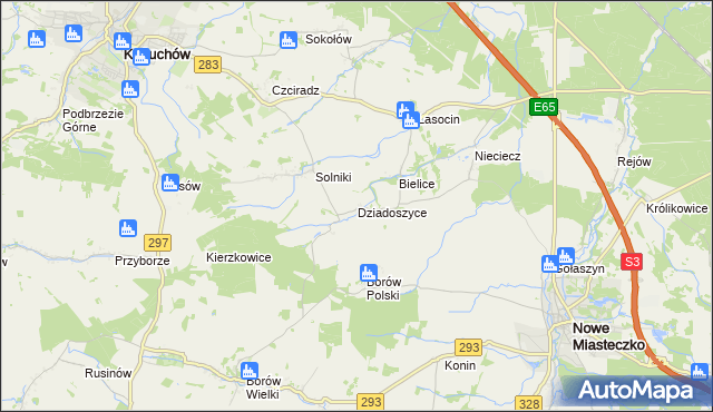 mapa Dziadoszyce, Dziadoszyce na mapie Targeo