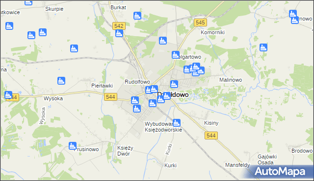 mapa Działdowo, Działdowo na mapie Targeo