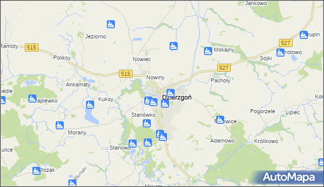 mapa Dzierzgoń, Dzierzgoń na mapie Targeo