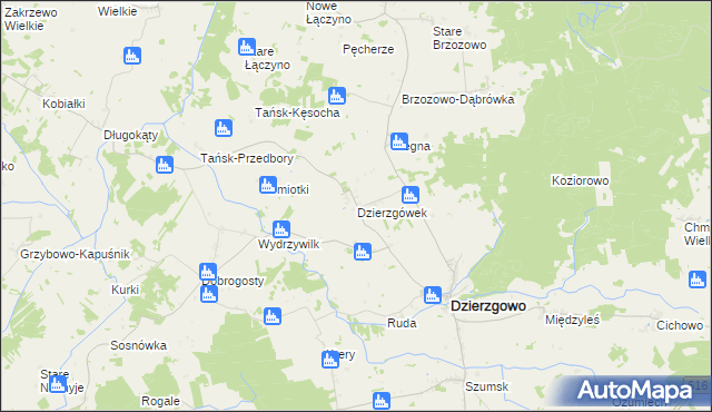 mapa Dzierzgówek gmina Dzierzgowo, Dzierzgówek gmina Dzierzgowo na mapie Targeo