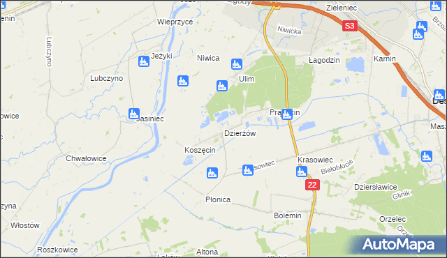 mapa Dzierżów, Dzierżów na mapie Targeo