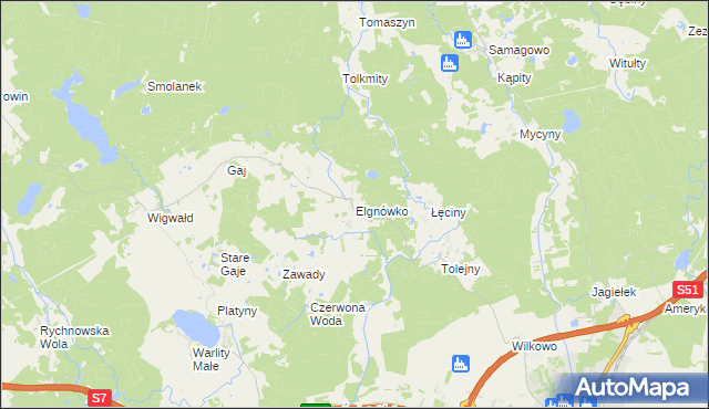 mapa Elgnówko, Elgnówko na mapie Targeo
