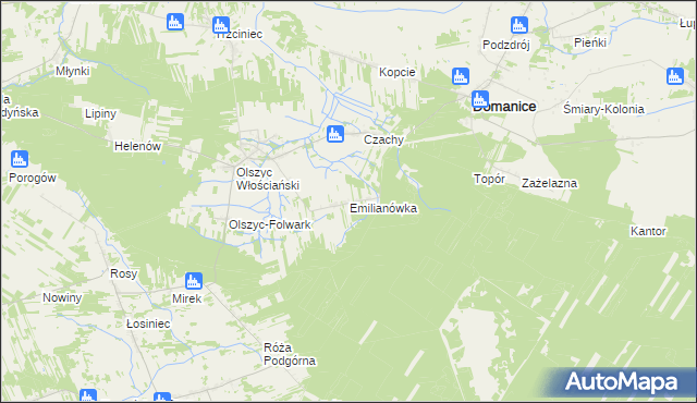 mapa Emilianówka, Emilianówka na mapie Targeo